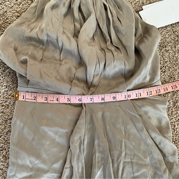 Significant Other Athena Draped Asymmetrical Dress Taupe Size US 4 NWT - Picture 11 of 11